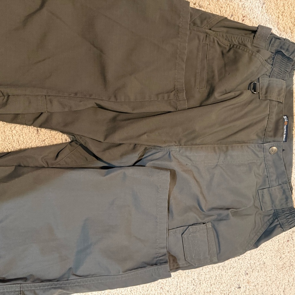 5.11 Tactical Dark olive green Pants 32x30 many pockets durable - Picture 8 of 12